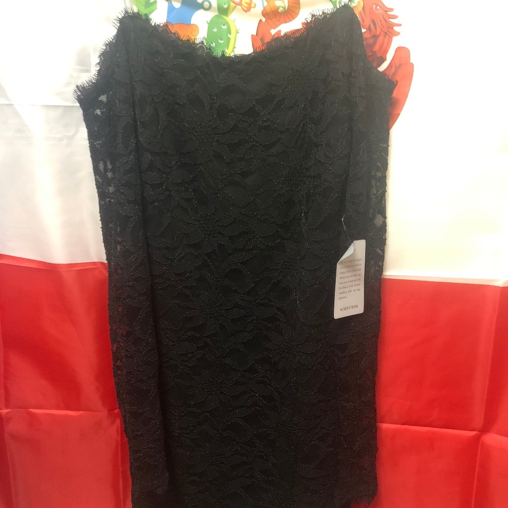 Jump apparel Black Lace Strapless long sleeve NWT